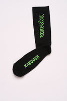 Load image into Gallery viewer, Socks - Hindi - Black and neon green - one size - Unisex