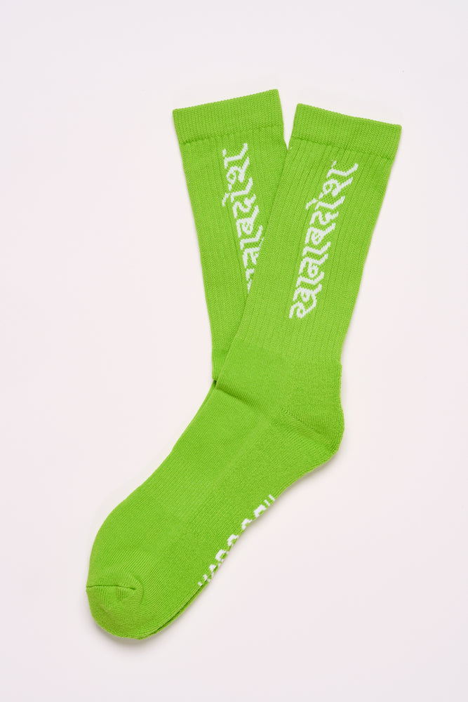 Load image into Gallery viewer, Socks - Hindi - Neon Green - One size - Unisex